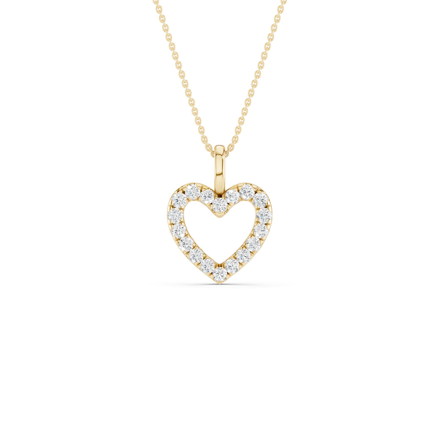 Heart Silhouette Drop Necklace