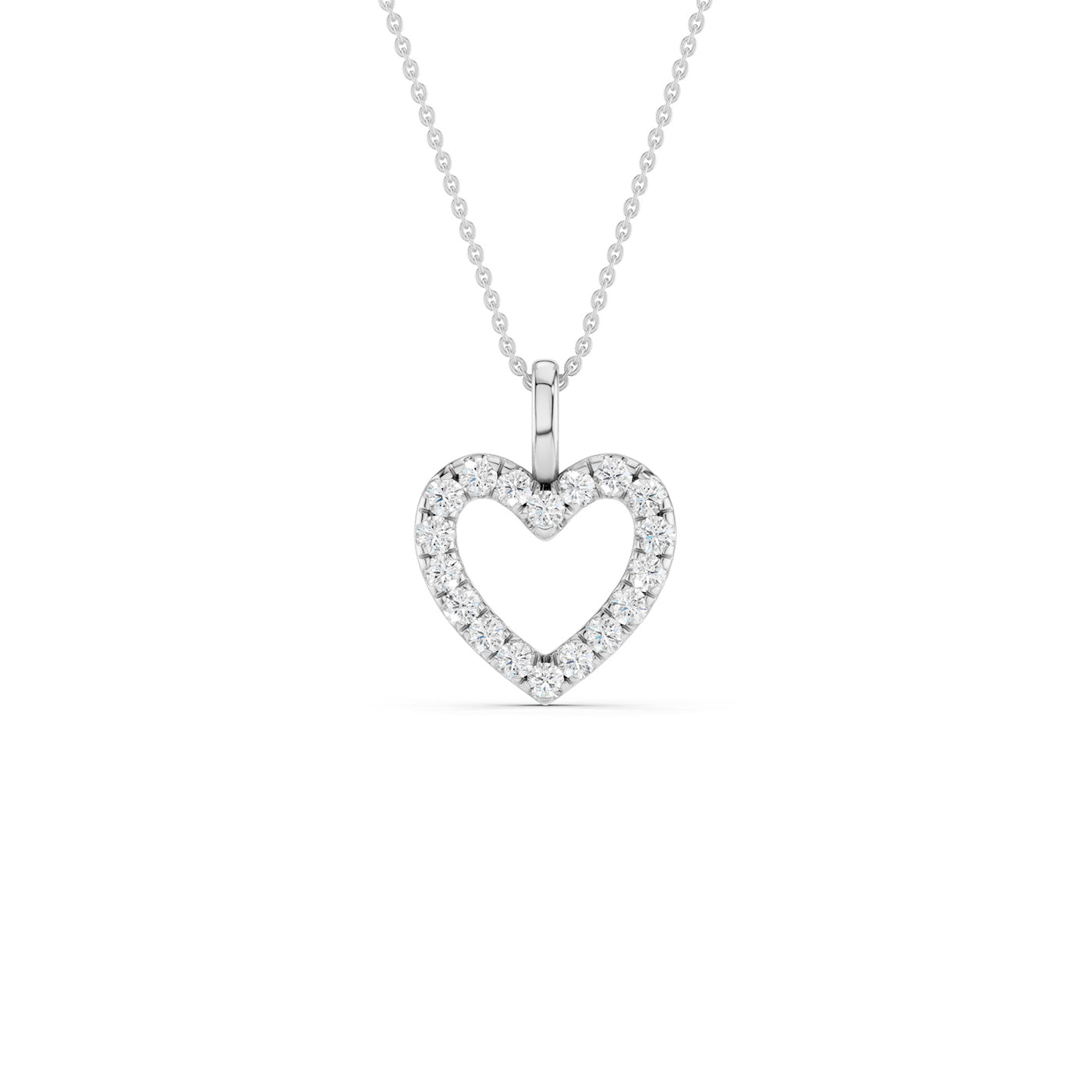 Heart Silhouette Drop Necklace