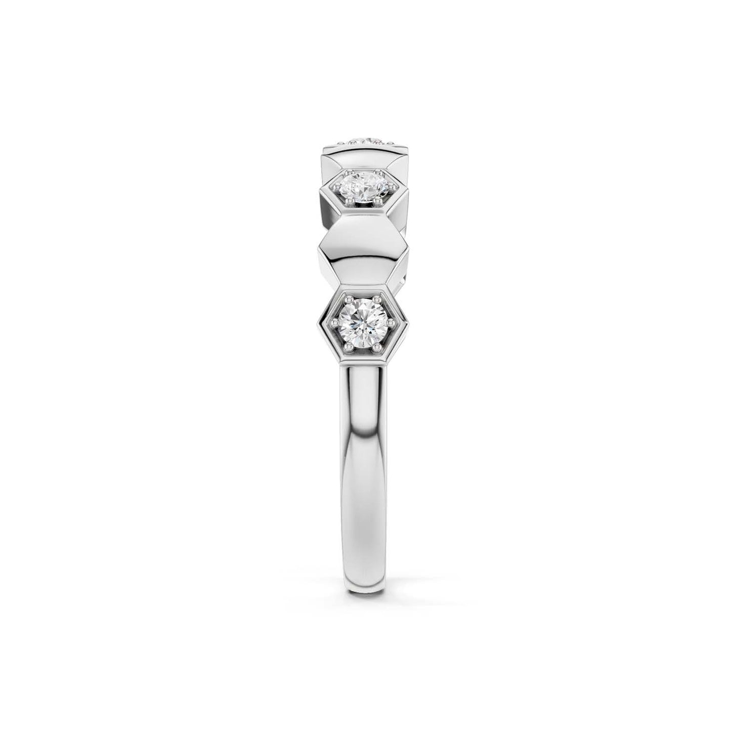 Alternating Diamonds Hexagon Band