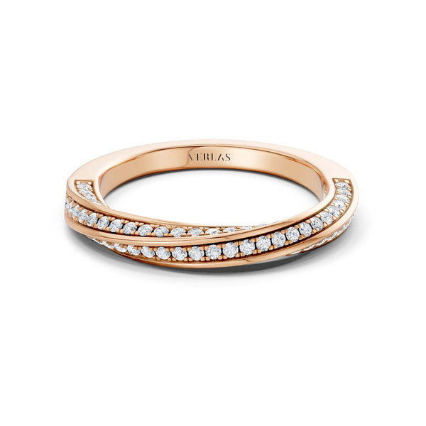 Half Swirl Diamond Ring