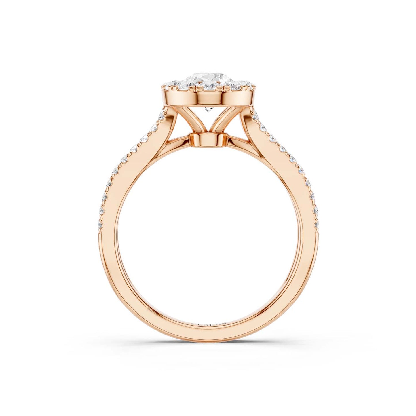 Unified Iconic Dewdrop Halo Ring