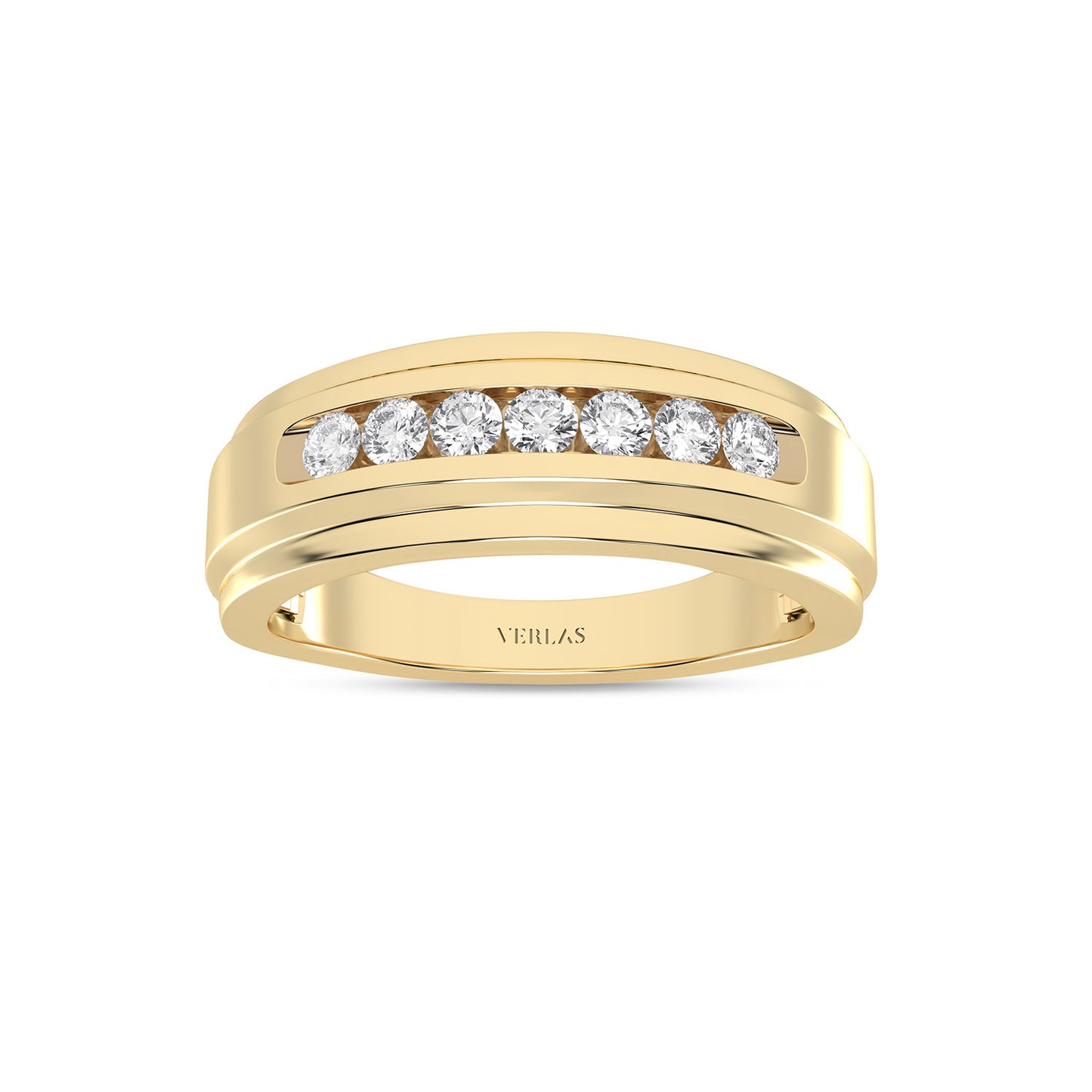 1-Trail Nick-Set Round Diamonds 7.40mm Band