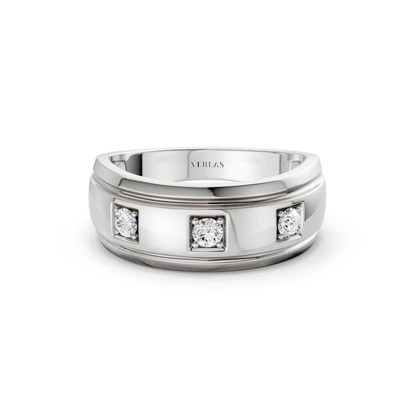 3-Stationed Round Diamond Band