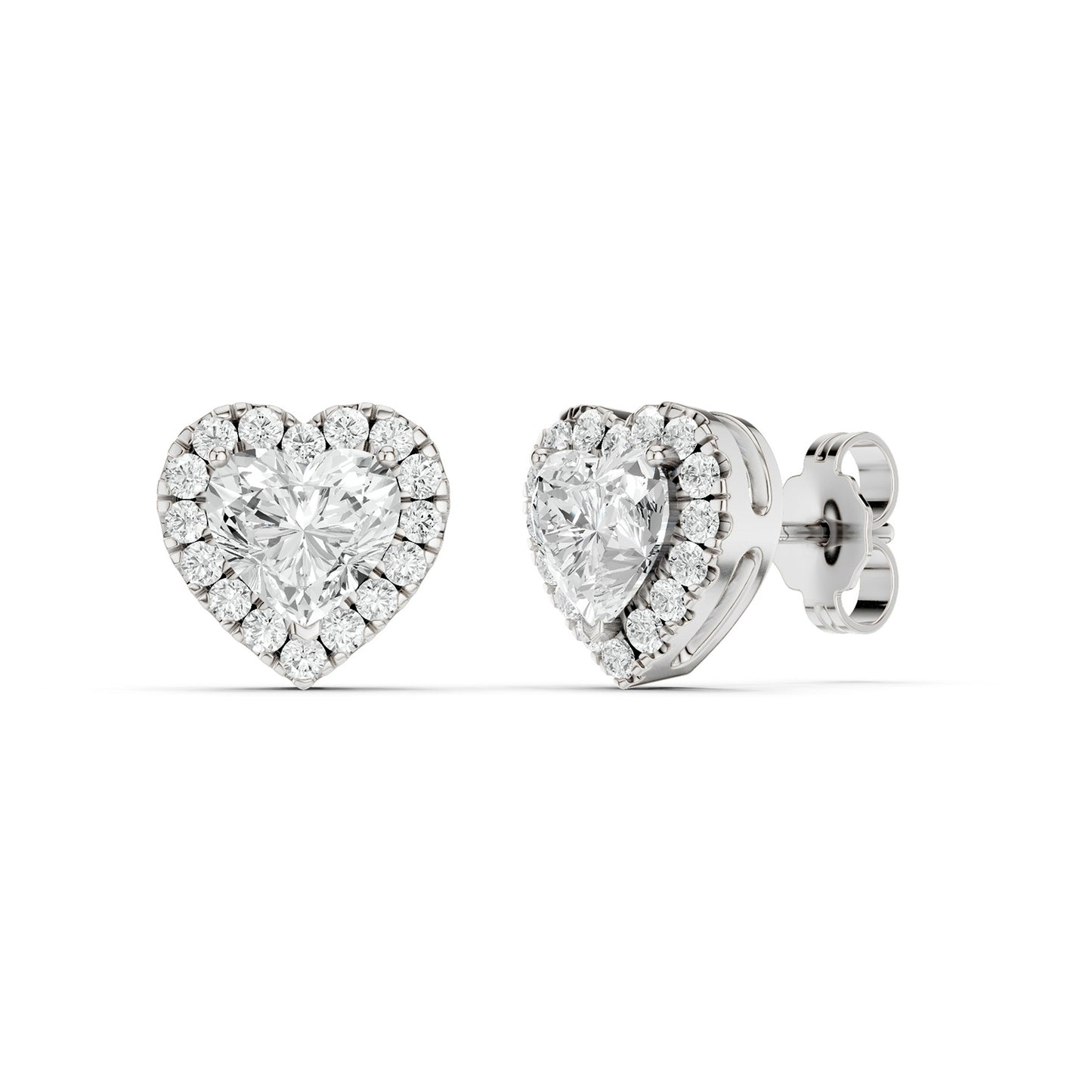 Signature Heart Halo Studs