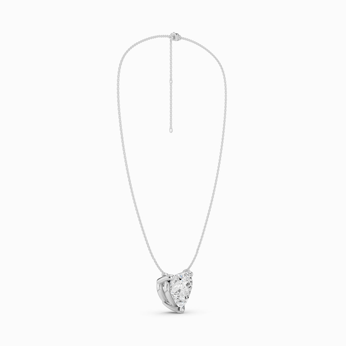 Heart Solitaire Pendant Necklace Medium