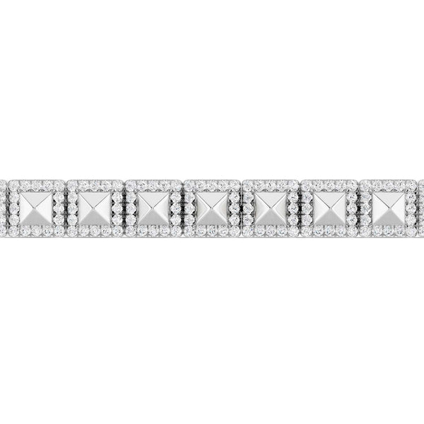 Pyramid Luxe Geometric Tennis Bracelet
