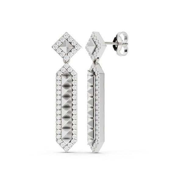 Cascading Pyramid Drop Earrings