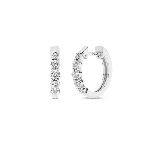 Graduated Radiant Huggie Hoops