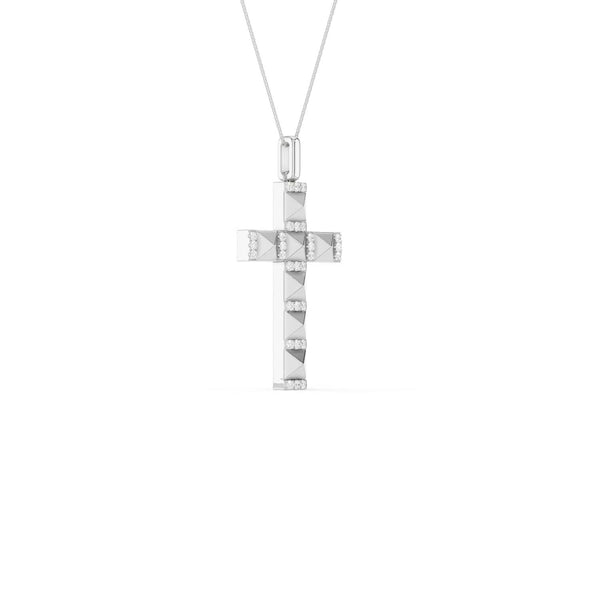 Pyramid Cross Pendant Necklace
