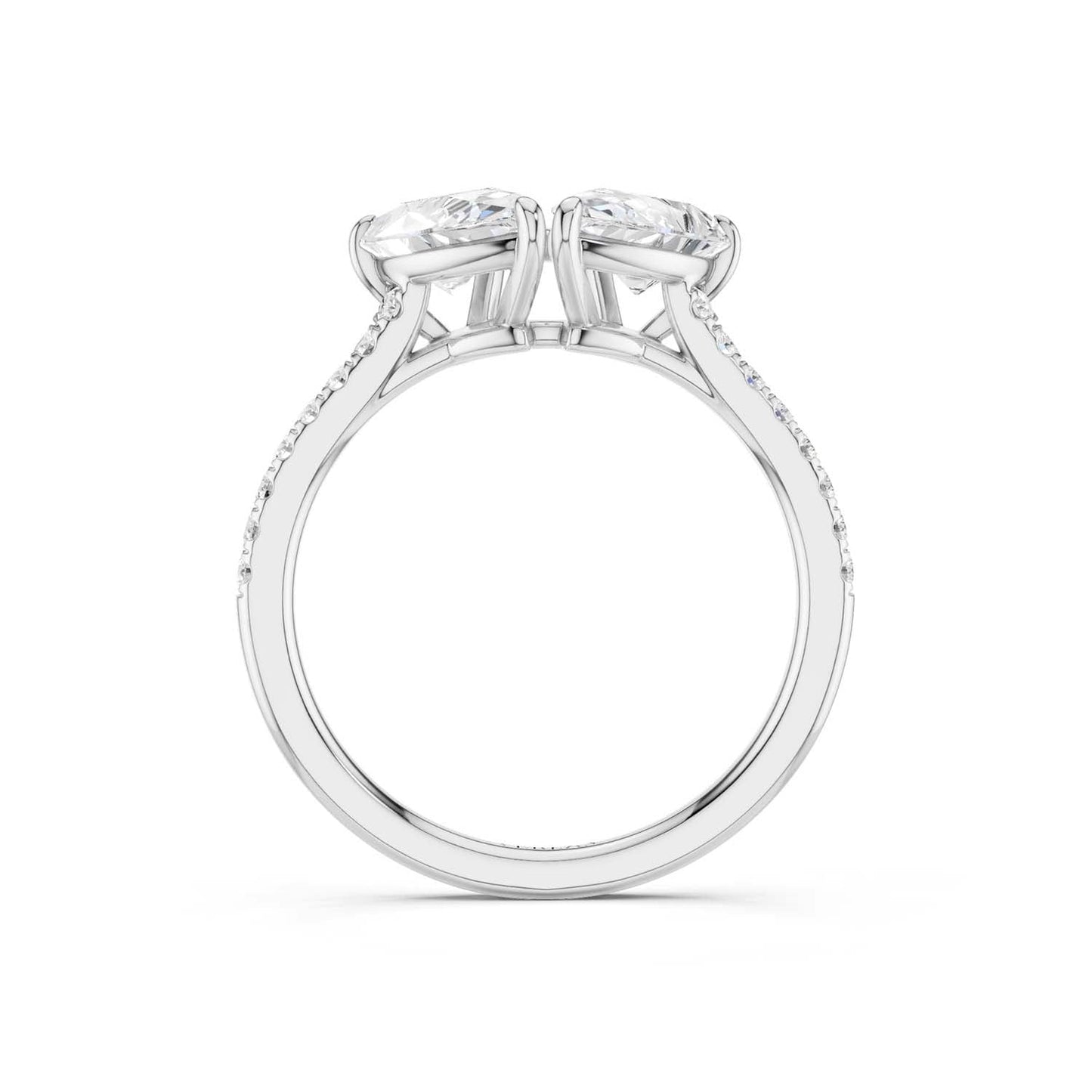 Double Pear Diamond Ring