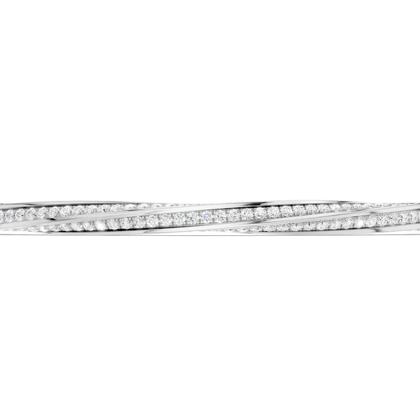 Swirl Diamond Bangle