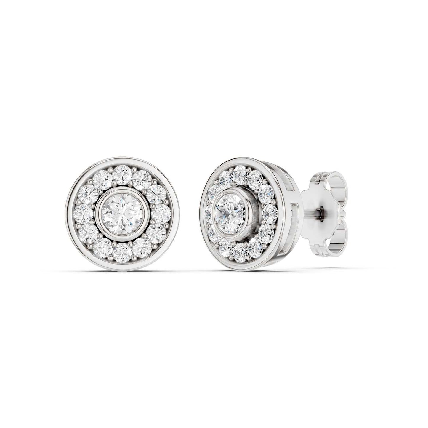 Trailing Round Halo Studs