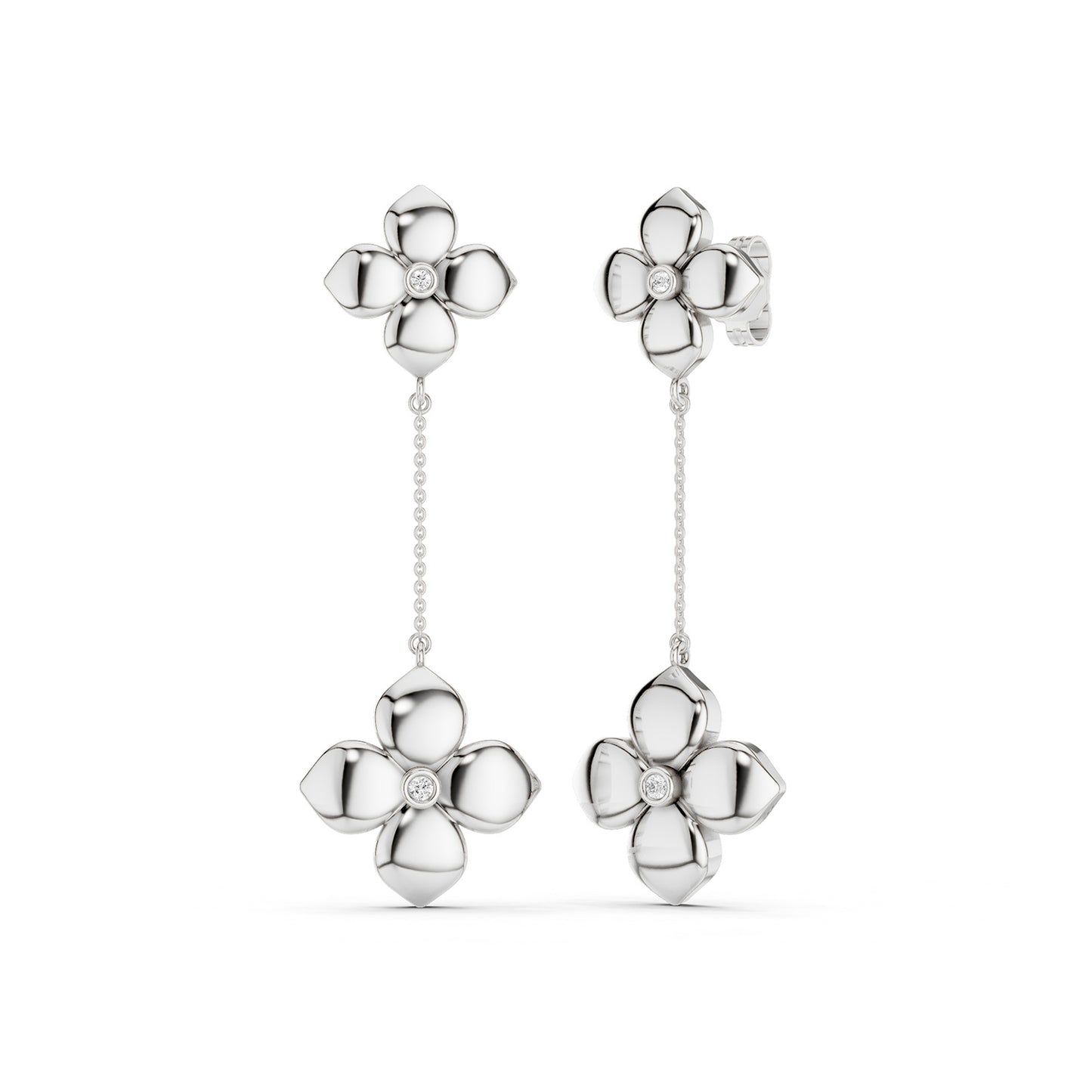 La Fleur Diamond Drop Earrings