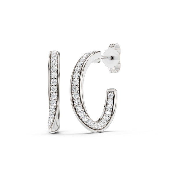 Diamond-Lace Arc Hoops