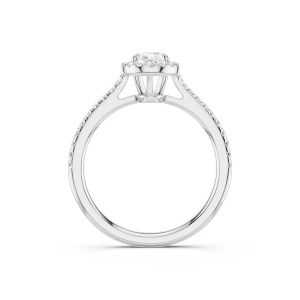 Dewdrop Signature Halo Ring
