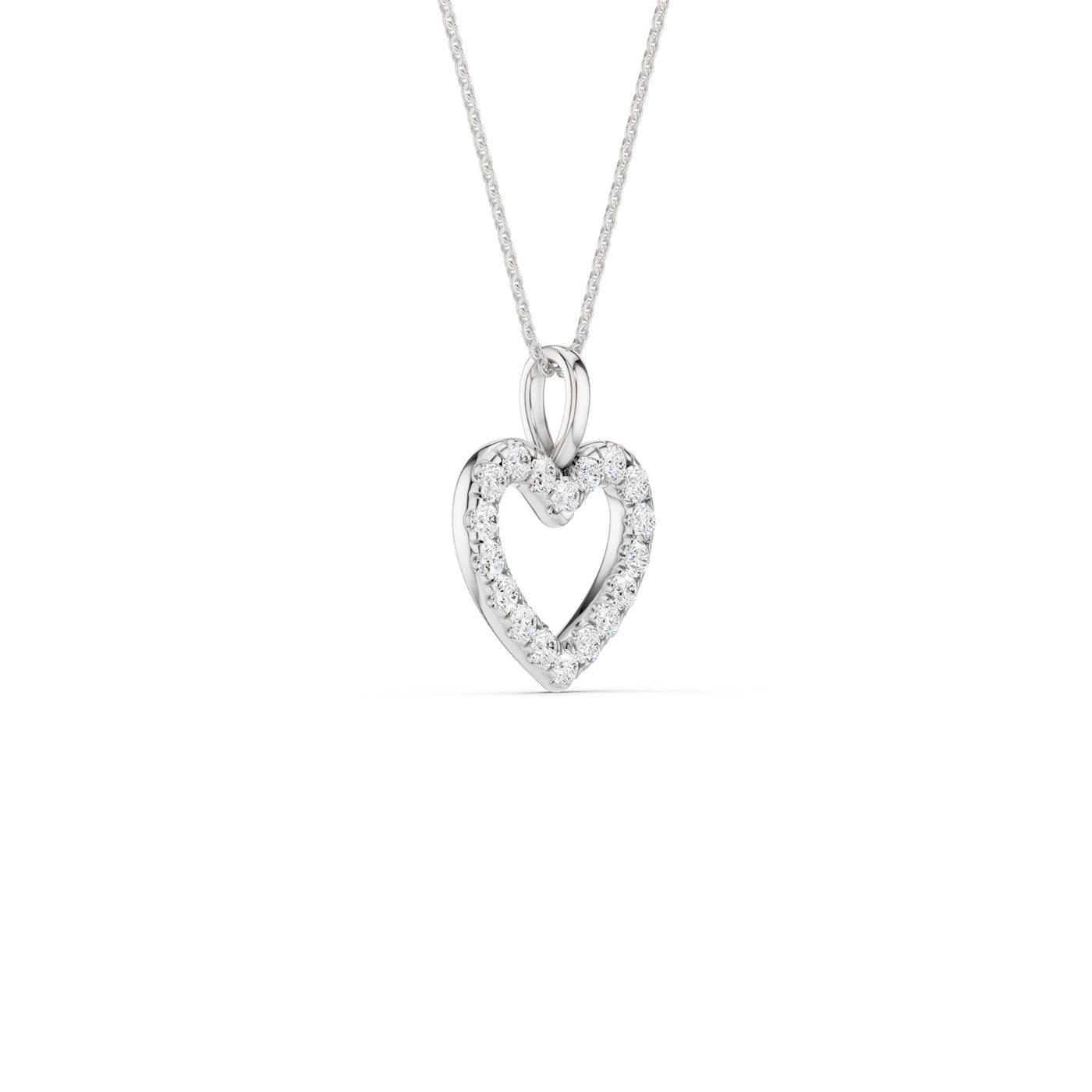 Heart Silhouette Drop Necklace
