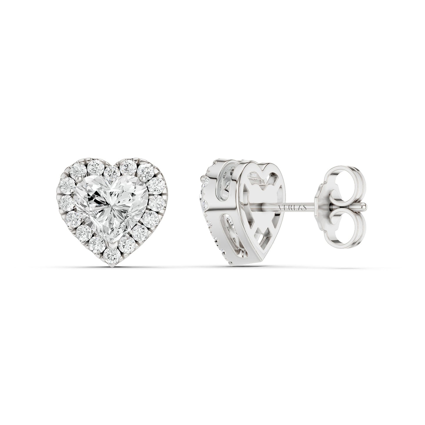 Signature Heart Halo Studs