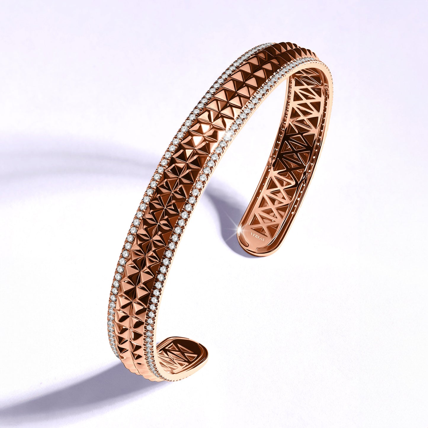 Two-Tier Pyramid Cuff Bracelet