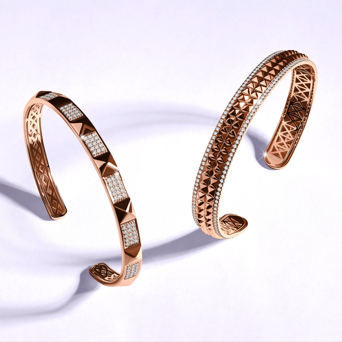 Two-Tier Pyramid Cuff Bracelet