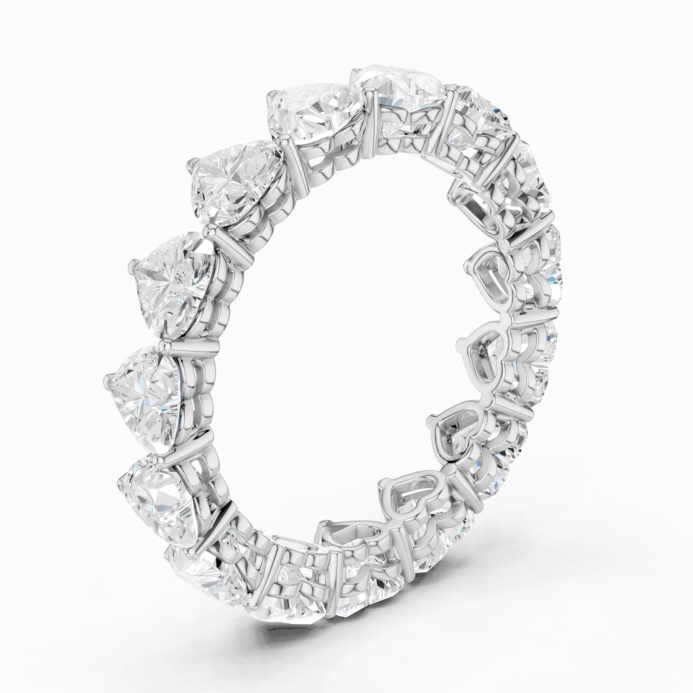 Vertical Heart Eternity Band