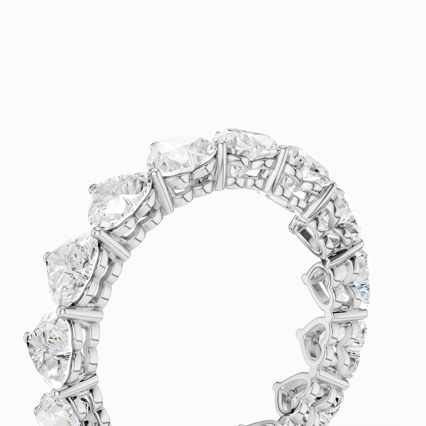 Vertical Heart Eternity Band