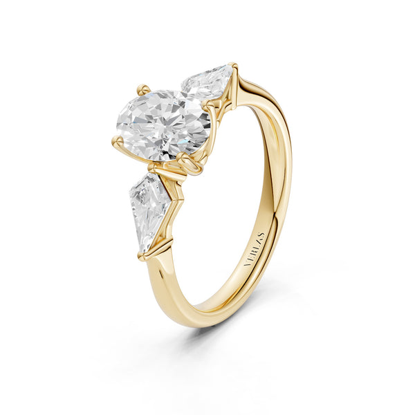 Oval - Kite Trinity Diamond Ring