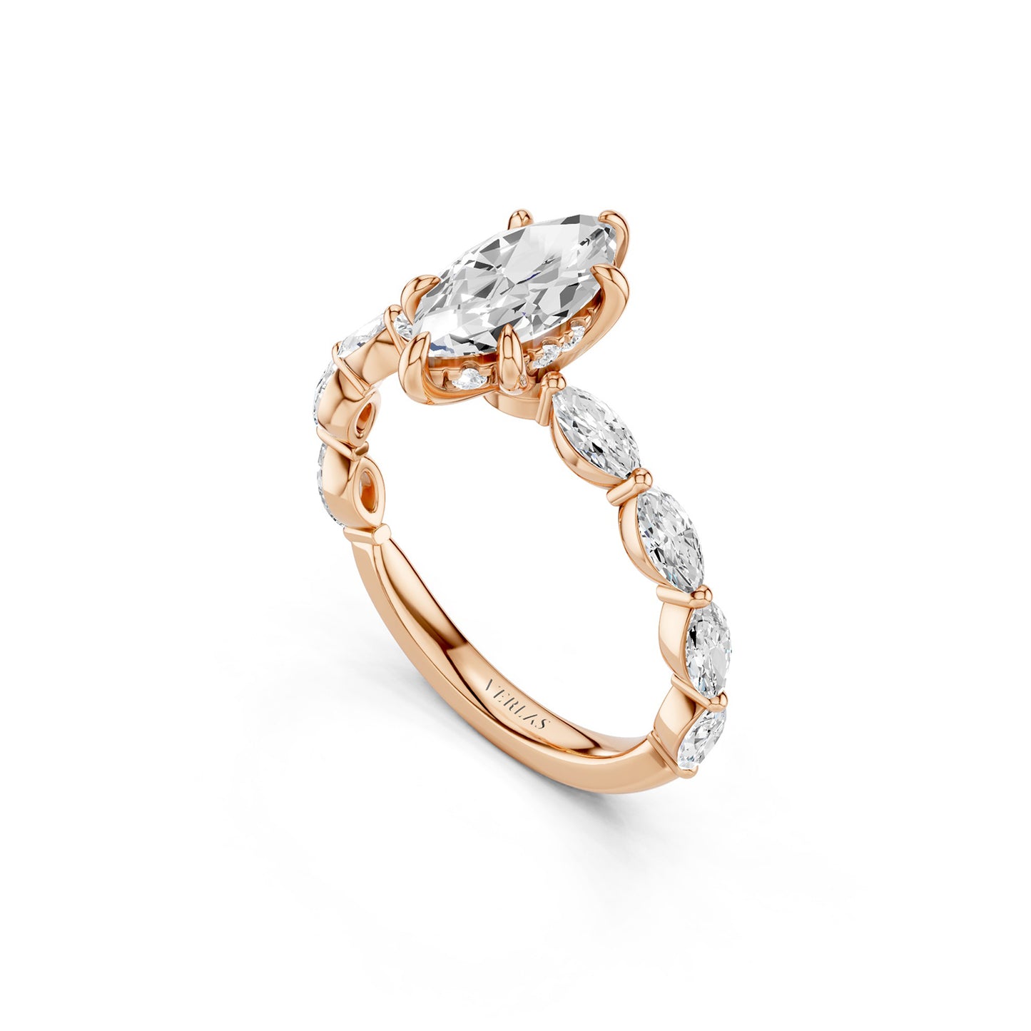 Marquise  Hidden Halo Diamond Ring