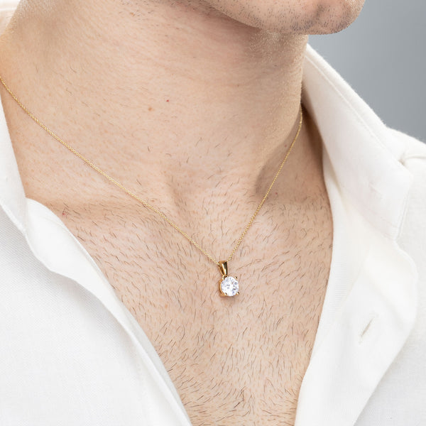 Round Solitaire Pendant