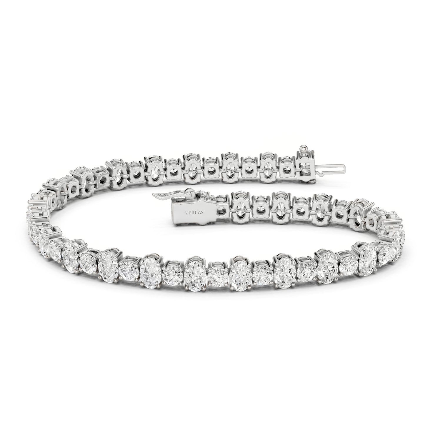 Alternating Oval & Round Diamond Tennis Bracelet