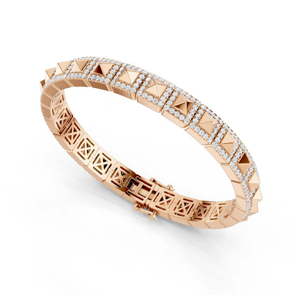 Pyramid Luxe Geometric Tennis Bracelet