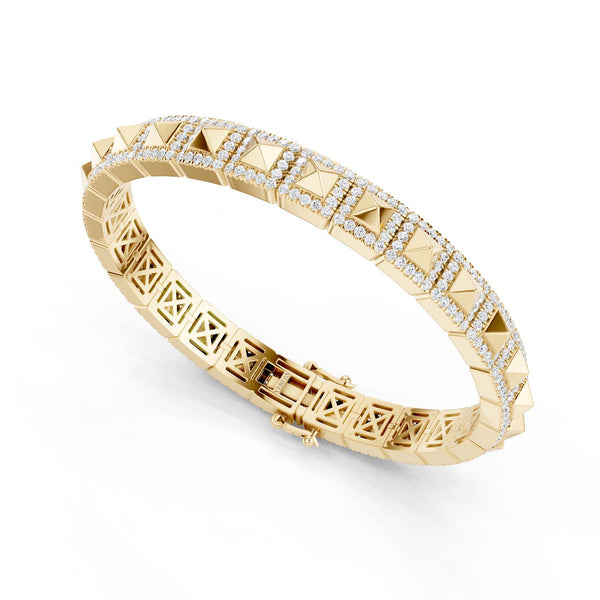 Pyramid Luxe Geometric Tennis Bracelet