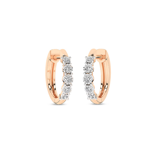 Graduated Radiant Huggie Hoops