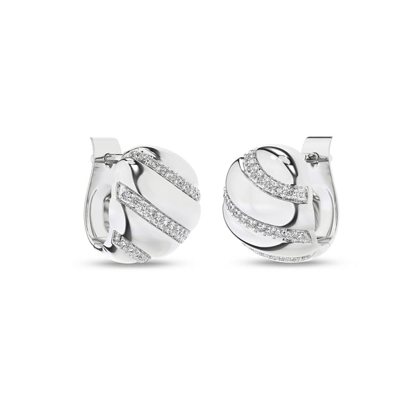 Round Statement Huggie Hoops