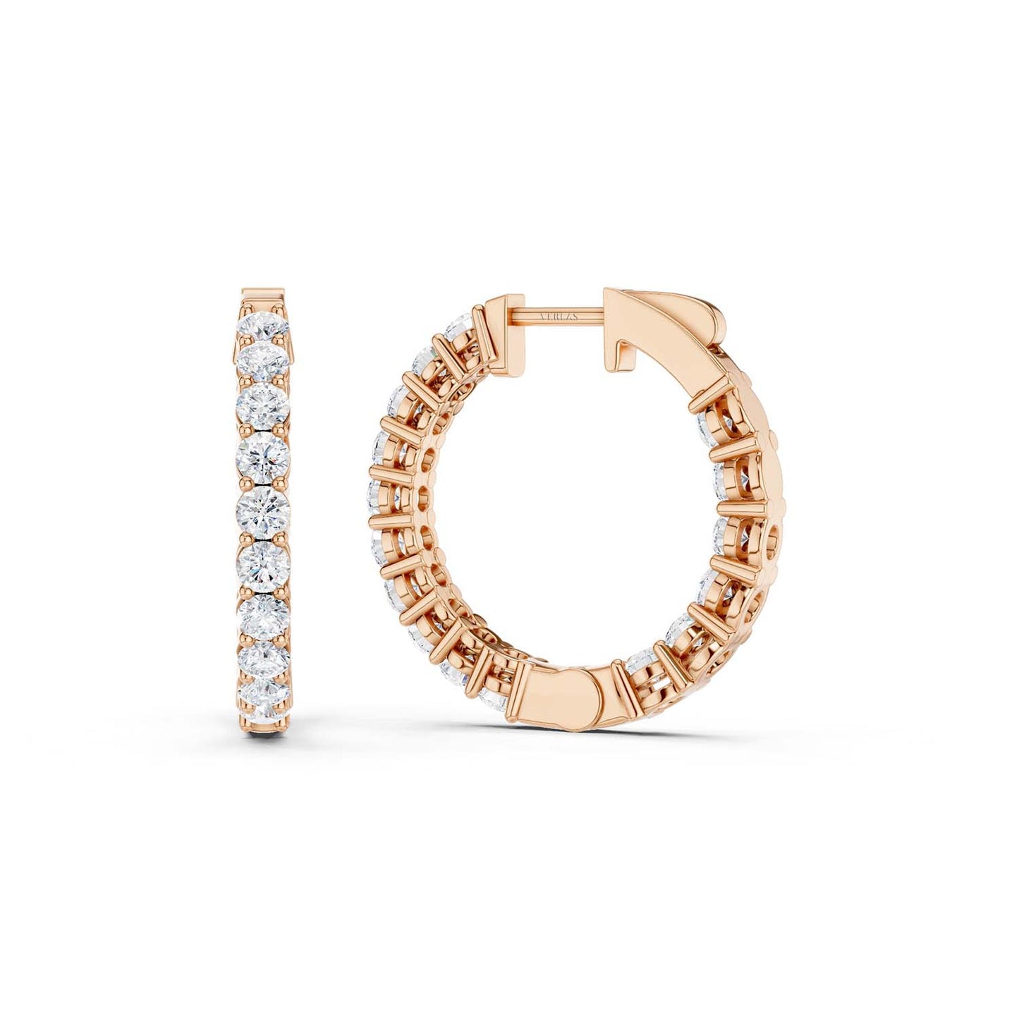 Diamond Charming Hoops