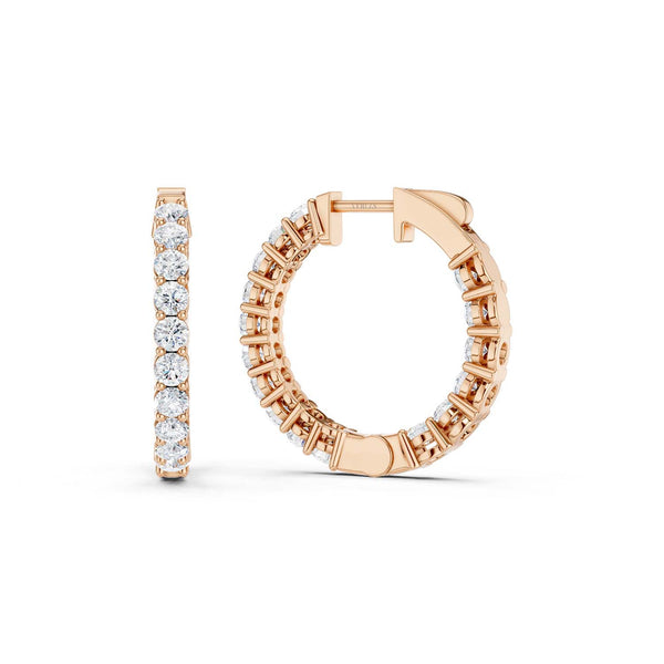 Diamond Charming Hoops