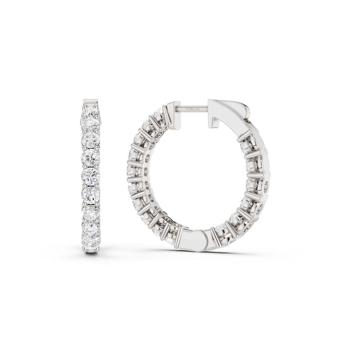 Diamond Charming Hoops