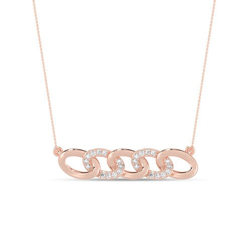 Everlasting Curb Link Necklace rose gold replica