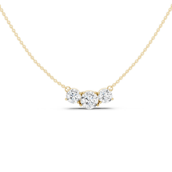 3-Stone Diamond Necklace