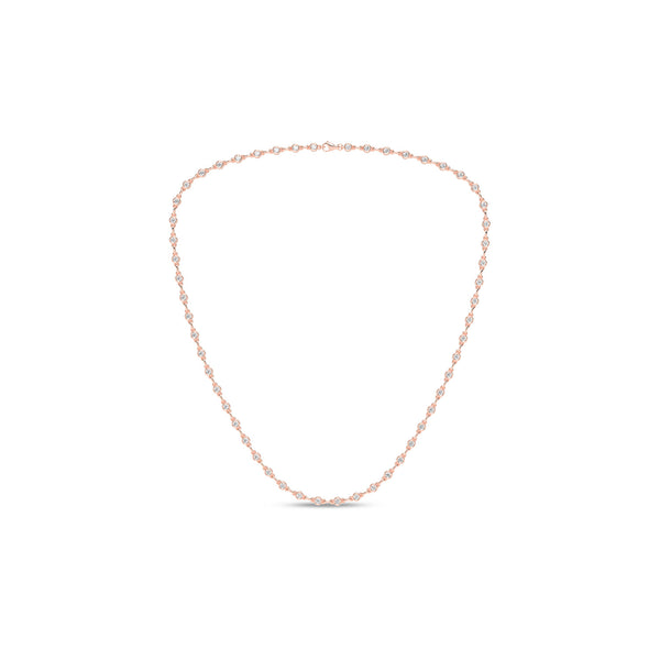Bezel Set Diamond Tennis Necklace