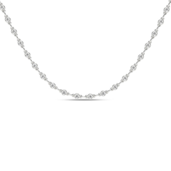 Bezel Set Diamond Tennis Necklace