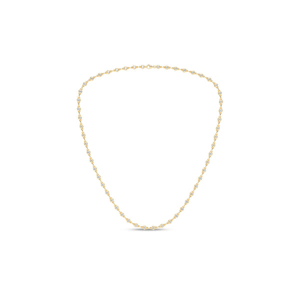 Bezel Set Diamond Tennis Necklace