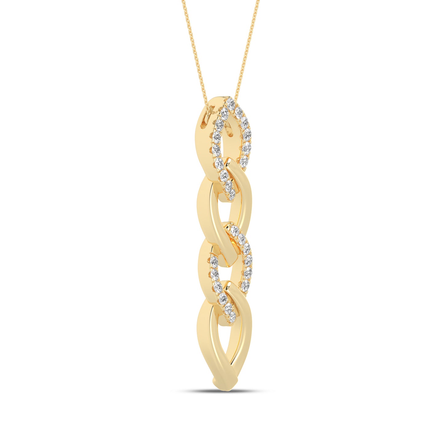 Alternating Cascading Diamond Waterfall Necklace