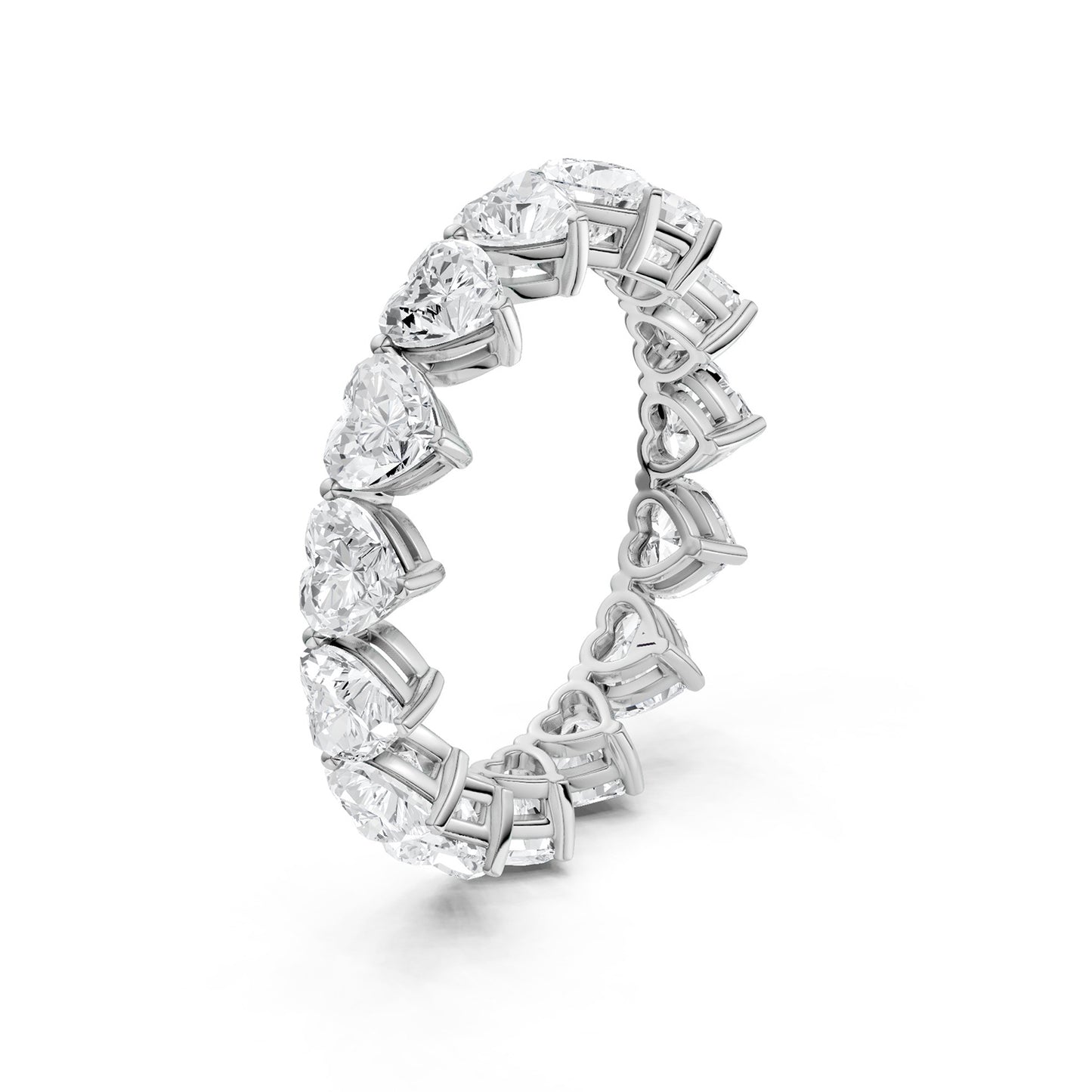 Vertical Heart Eternity Band