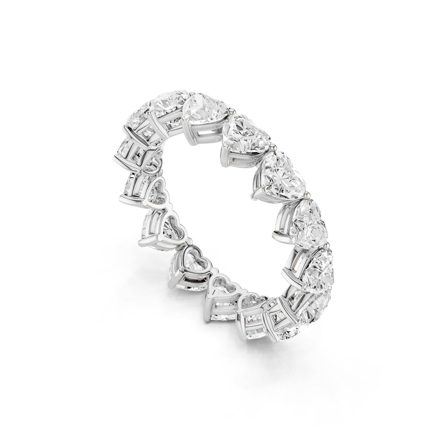 Vertical Heart Eternity Band