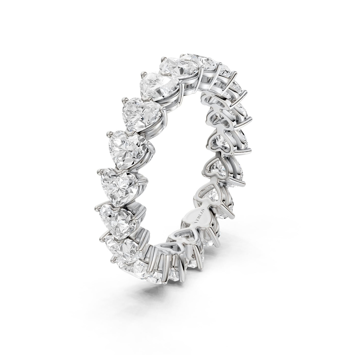 Horizontal Heart Eternity Band