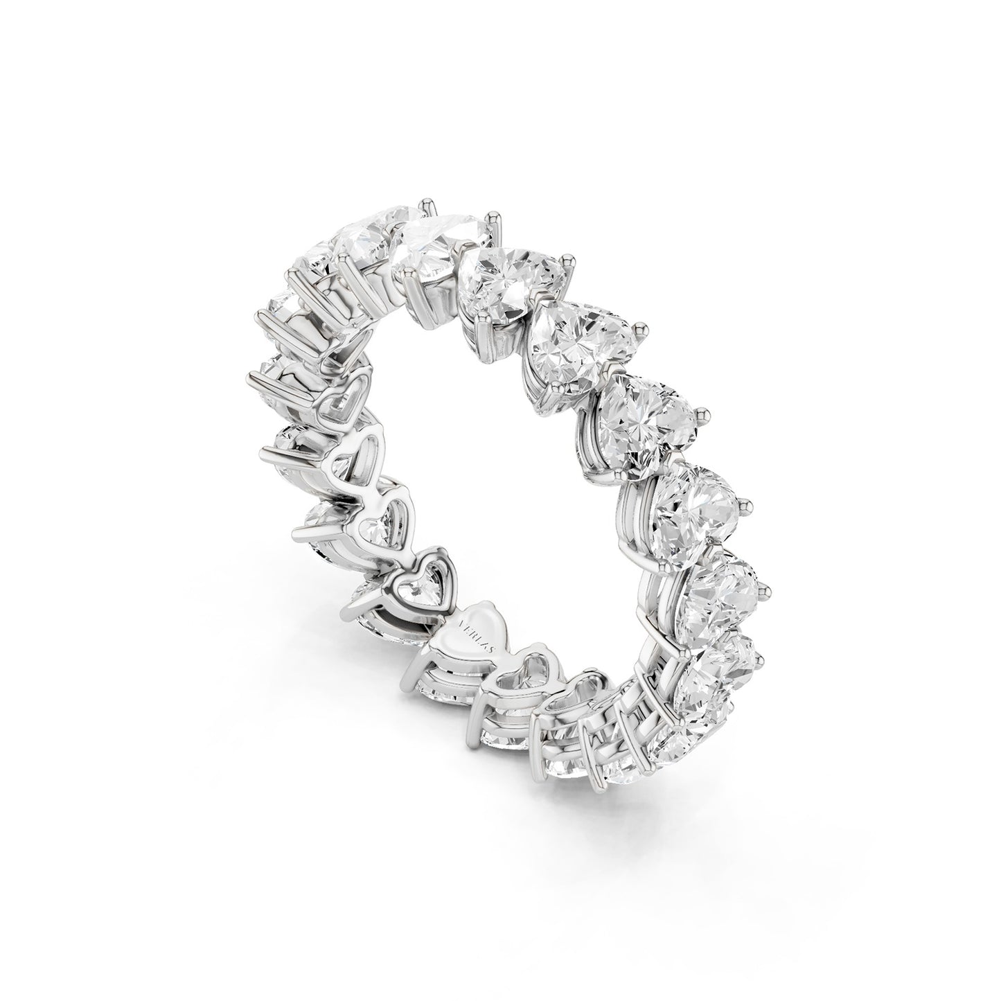 Horizontal Heart Eternity Band