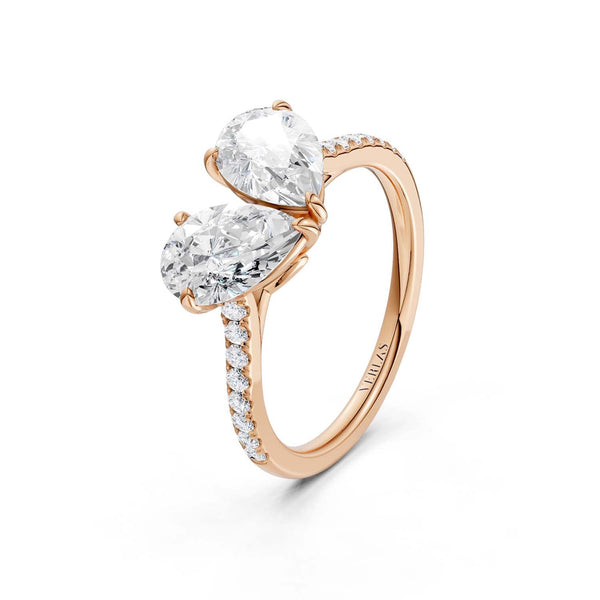Double Pear Diamond Ring