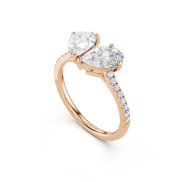 Double Pear Diamond Ring