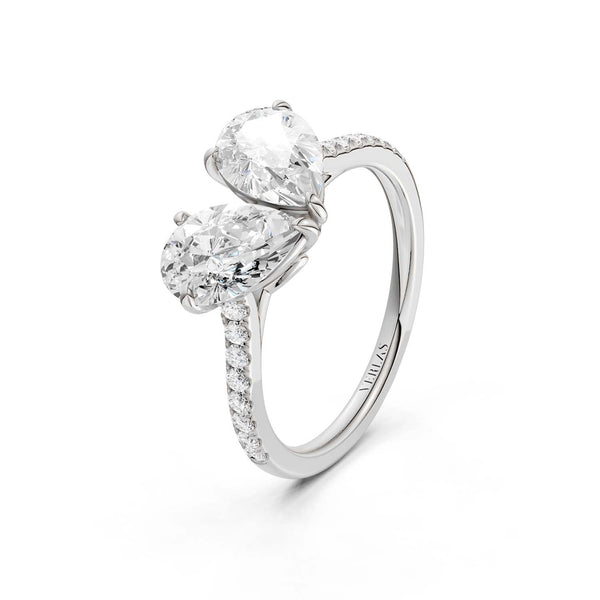 Double Pear Diamond Ring