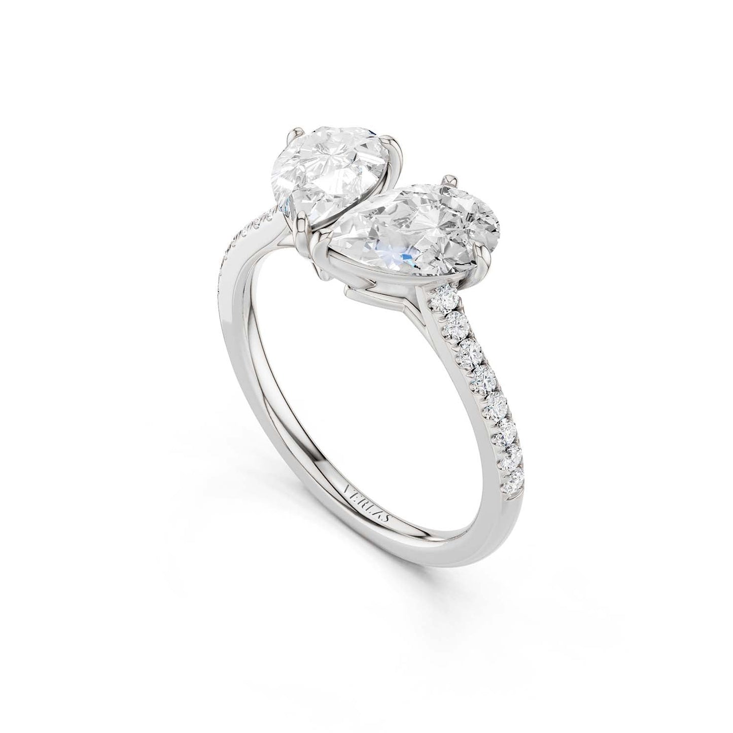 Double Pear Diamond Ring